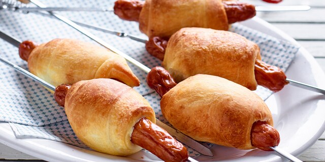 Hotdog op de BBQ
