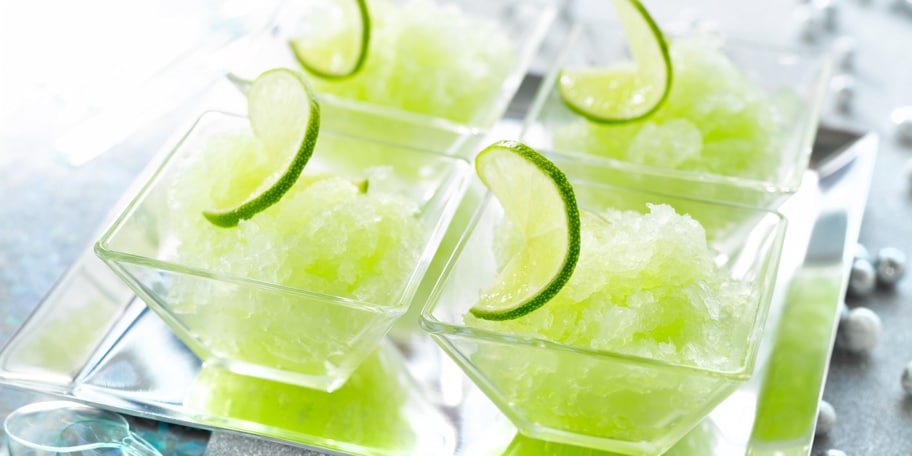 Granité van vodka met limoen