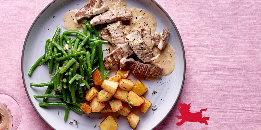 Émincé de bœuf à la moutarde
