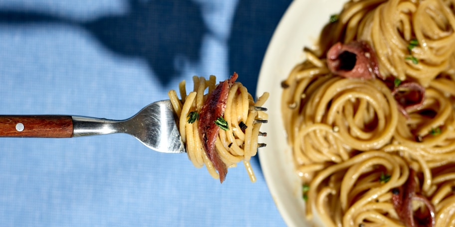 Spaghetti met ansjovis