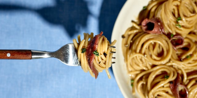 Spaghetti met ansjovis