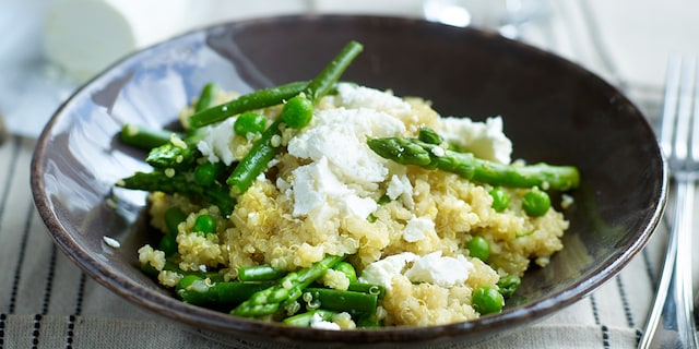Risotto van quinoa met lentegroenten
