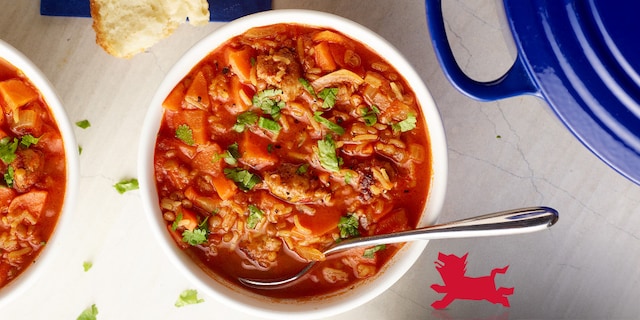 Soupe-repas aux boulettes et aux lentilles