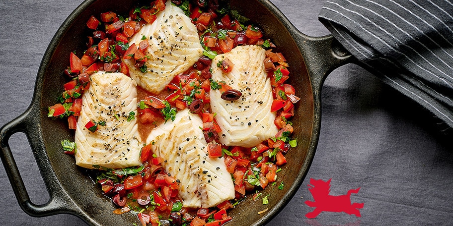 Kabeljauwhaasje met lauwe tomatensalsa