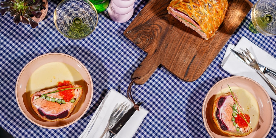 Zalm Wellington met asperges - Recept van Sofie Dumont