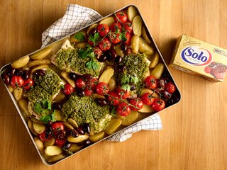  Cabillaud avec crumble d'herbes au beurre Solo