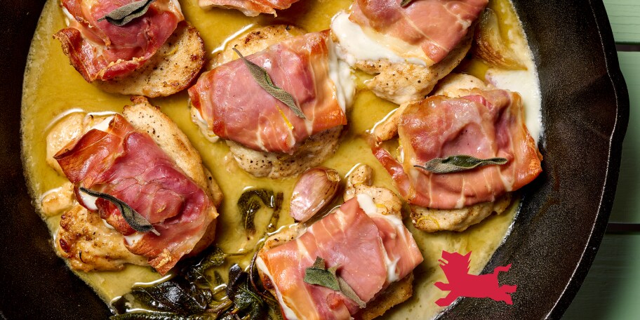 Kipsaltimbocca met mozzarella