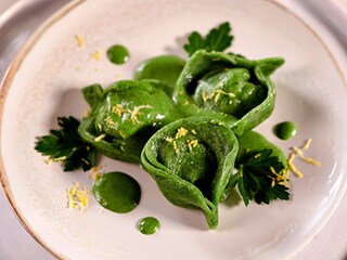 Tortellis verts aux épinards et chèvre frais