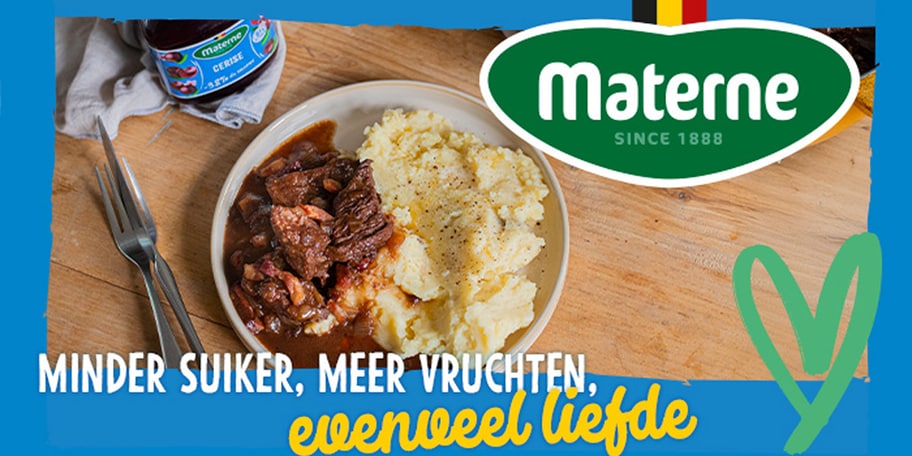 STOOFVLEES met light kersenconfituur Materne