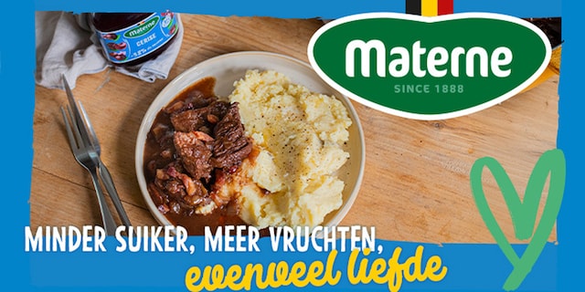 STOOFVLEES met light kersenconfituur Materne