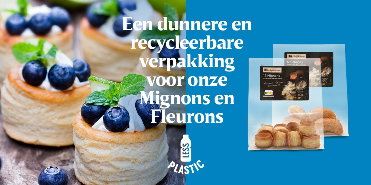 dunnere en recycleerbare verpakking mignons fleurons