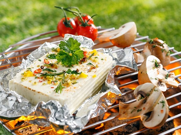 Feta en papillote au barbecue