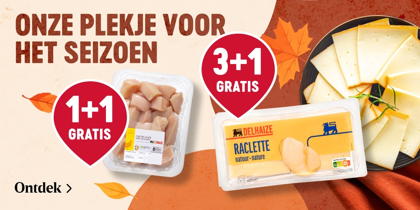 Herfstpromoties op vlees bij Delhaize tweede product aan 50% korting