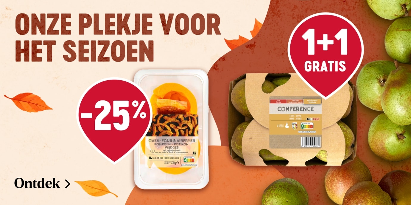 Herfstpromoties op vlees bij Delhaize in België: 1+1 en 3+1 gratis