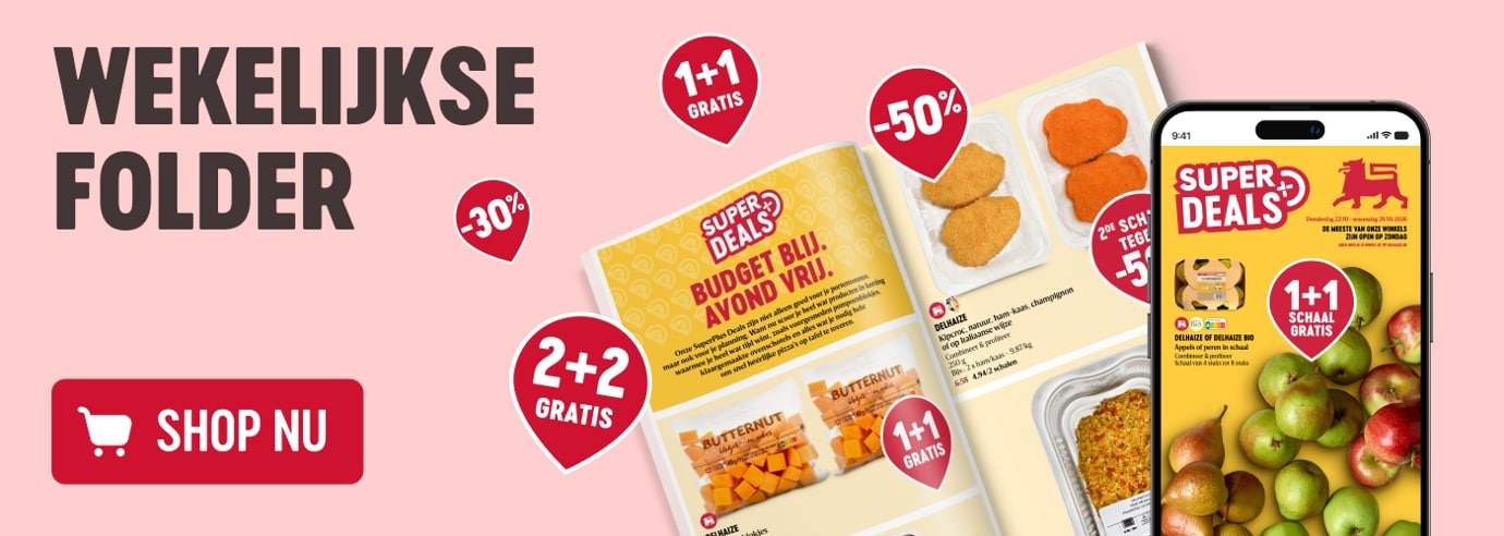 Delhaize folder van deze week en volgende week: Super Deals met kortingen en promoties